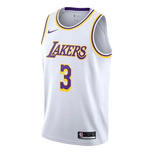 Dres Nike Los Angeles Lakers Anthony Davis No. 3 Basketball Jersey Biela | AA7101-112, 0