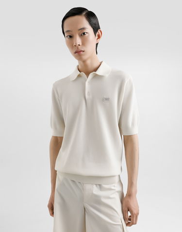 Polo tričko Dolce & Gabbana Dolce & Gabbana Cotton Polo Shirt with Logo Tag Biela | GXZ02TJBCF5W0001, 3