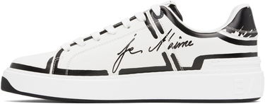 Tenisky a topánky Balmain Balmain B-Court Printed Calfskin Biela | EM1VI288LCLP, 2