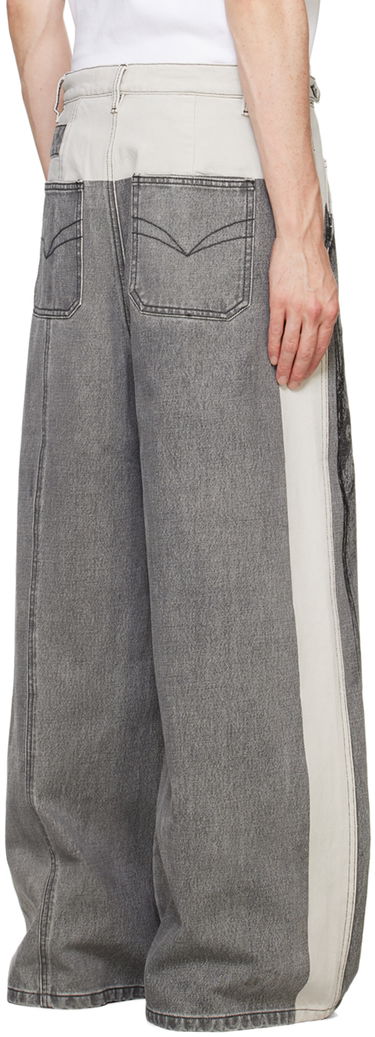 Džínsy Feng Chen Wang Feng Chen Wang Paneled Jeans Šedá | FUF18TR07, 2