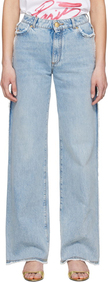 Džínsy Balmain Balmain Straight-Leg Jeans Modrá | EF0MI050DF75, 0