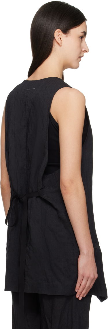 Vesta Maison Margiela MM6 Maison Margiela Crinkled Tailoring Vest Čierna | S52FB0093 M35253, 2