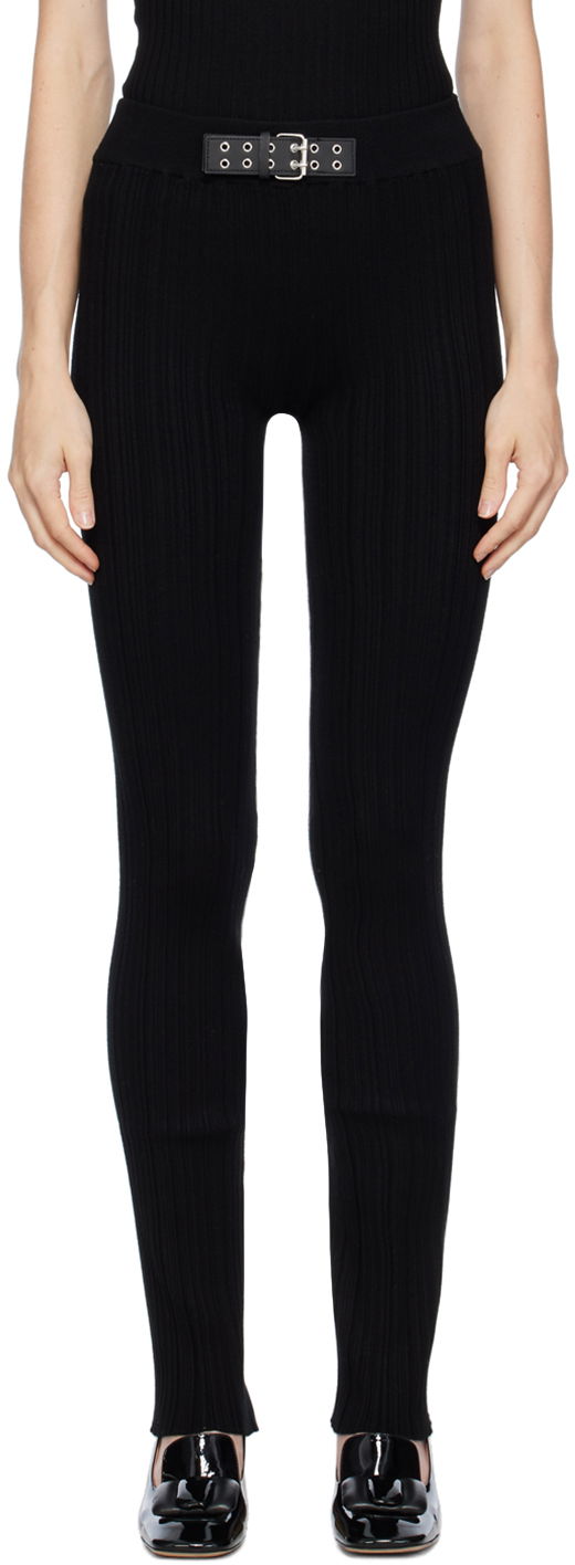 Nohavice Moschino Jeans Buckle Detail Trousers Čierna | 380 8711, 0
