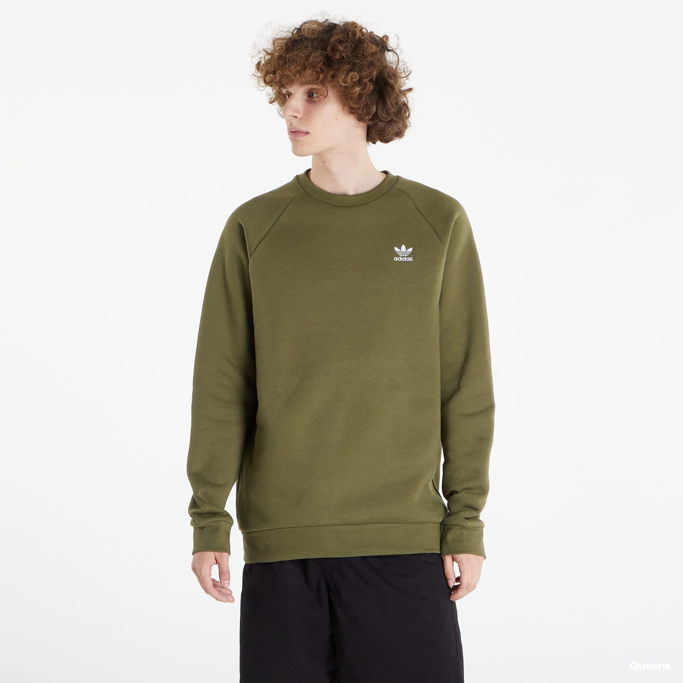 Mikina adidas Originals Sweatshirt Essential Crew Zelené | H65674, 0
