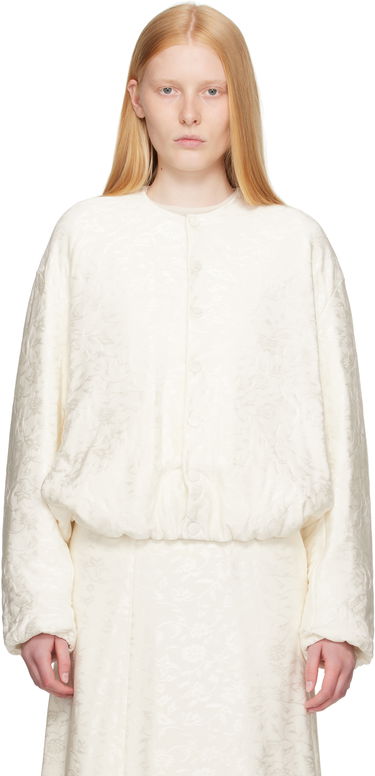 Bunda Jil Sander Jil Sander Jacquard Bomber Jacket Biela | J03BN0186_J20300, 0
