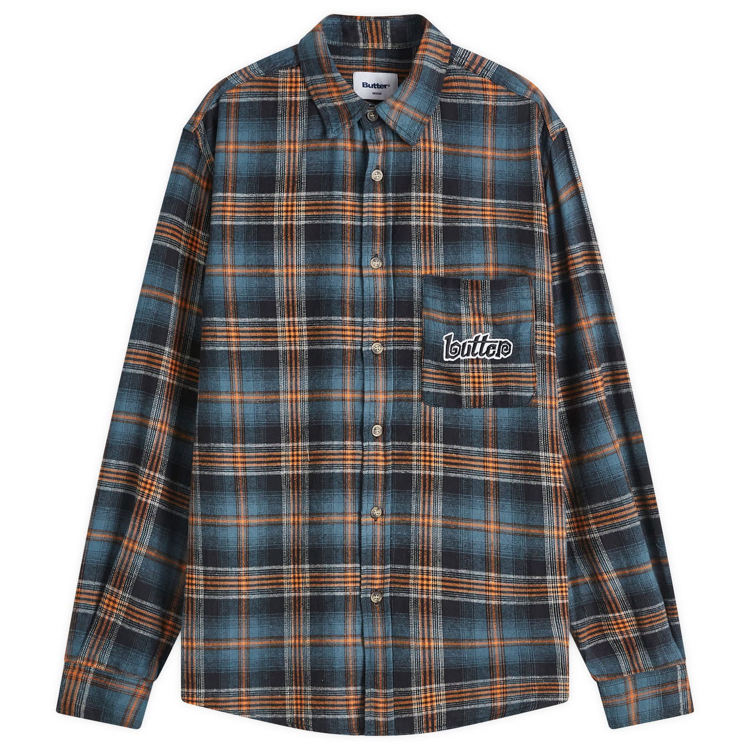 Košeľa Butter Goods Swirl Plaid Shirt Modrá | BGQ4240100-BLO, 0