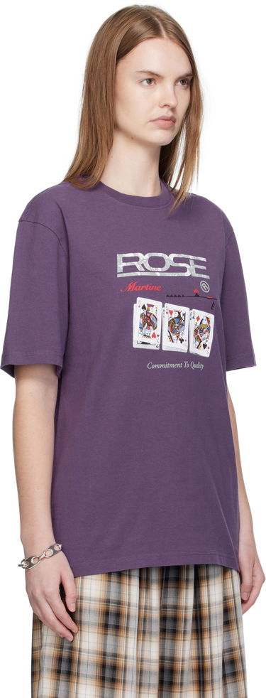 Tričko Martine Rose Martine Rose Classic Playing Cards Graphic Tee Fialová | 603JE01605FA, 1