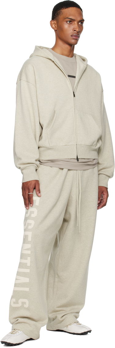 Mikina Fear of God ESSENTIALS Classic Fit Fleece Zip-Up Hoodie Béžová | 192SP254782F, 3