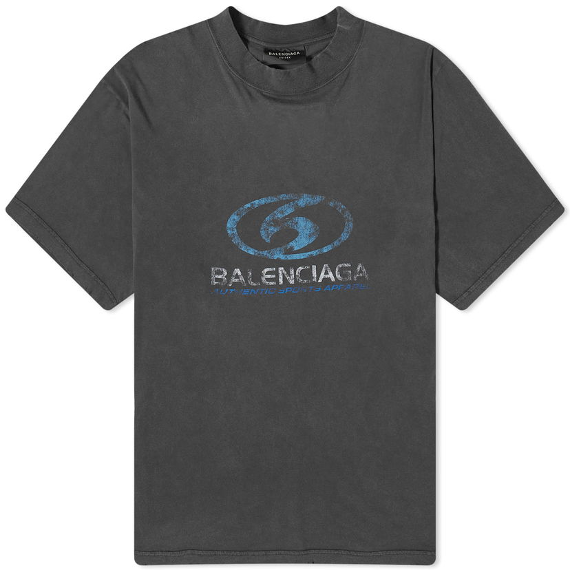 Tričko Balenciaga Surf Logo Faded Tee Šedá | 764235-TPVM3-1412