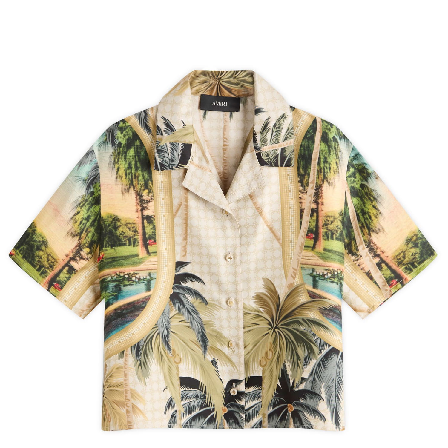 Košeľa AMIRI AMIRI Women's Paradise Print Cropped Shirt, Size Large Rôznofarebný | AWSTCA1038-900, 1