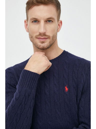 Sveter Polo by Ralph Lauren Jersey Pullover Navy | 710876762002