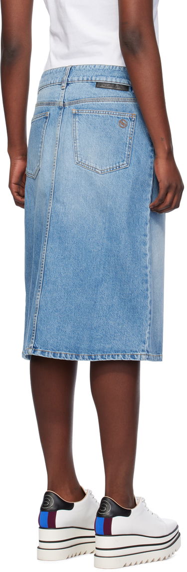 Sukňa Stella McCartney Stella McCartney Iconic Falabella Denim Midi Skirt Modrá | 6D02403SPH56, 2