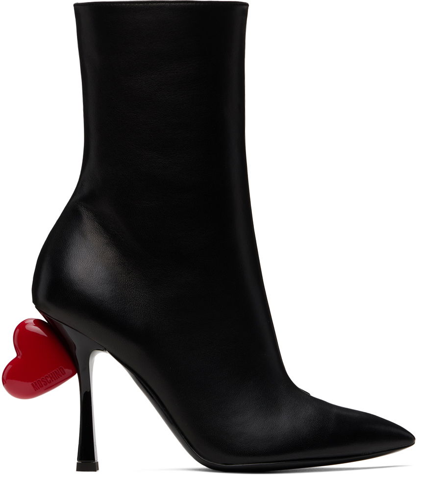 Oblečenie Moschino Moschino Sweet Heart Leather Boots Čierna | MA2115AC1I MA0 000, 0