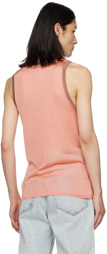 Tielko Jean Paul Gaultier Jean Paul Gaultier Metallic Ribbed Tank Top Ružová | 23/12-H-TO059-M045-2160, 2