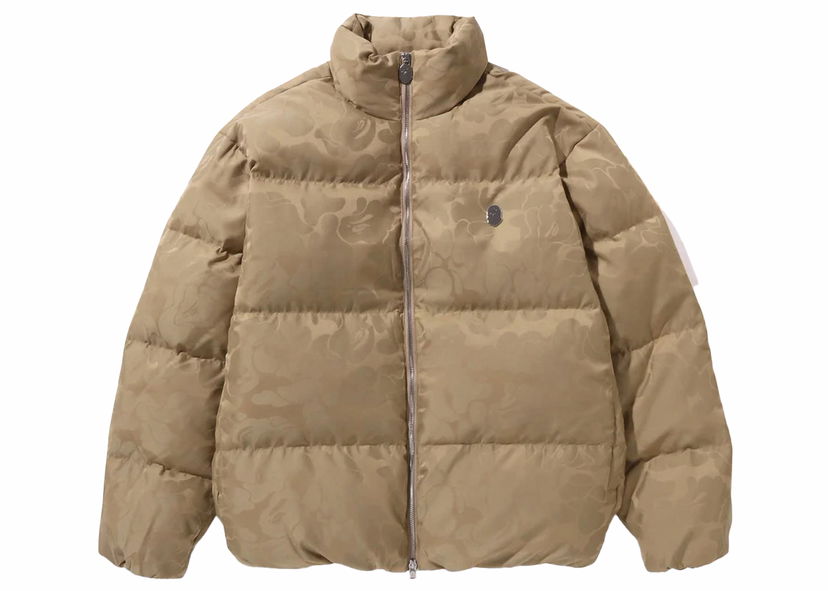 Prešívaná bunda BAPE BAPE Tonal Solid Camo Puffer Down Jacket Beige Béžová | 1J80-144-057