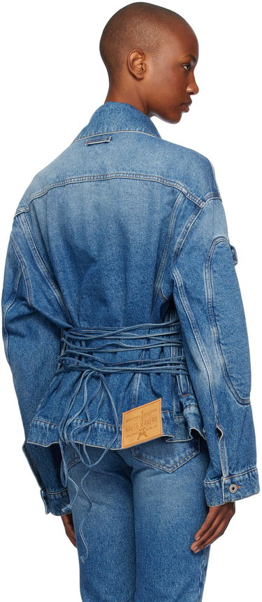 Bunda Jean Paul Gaultier Jean Paul Gaultier Lacing Denim Jacket Modrá | 24/31-F-VE062LP-D013-57, 2