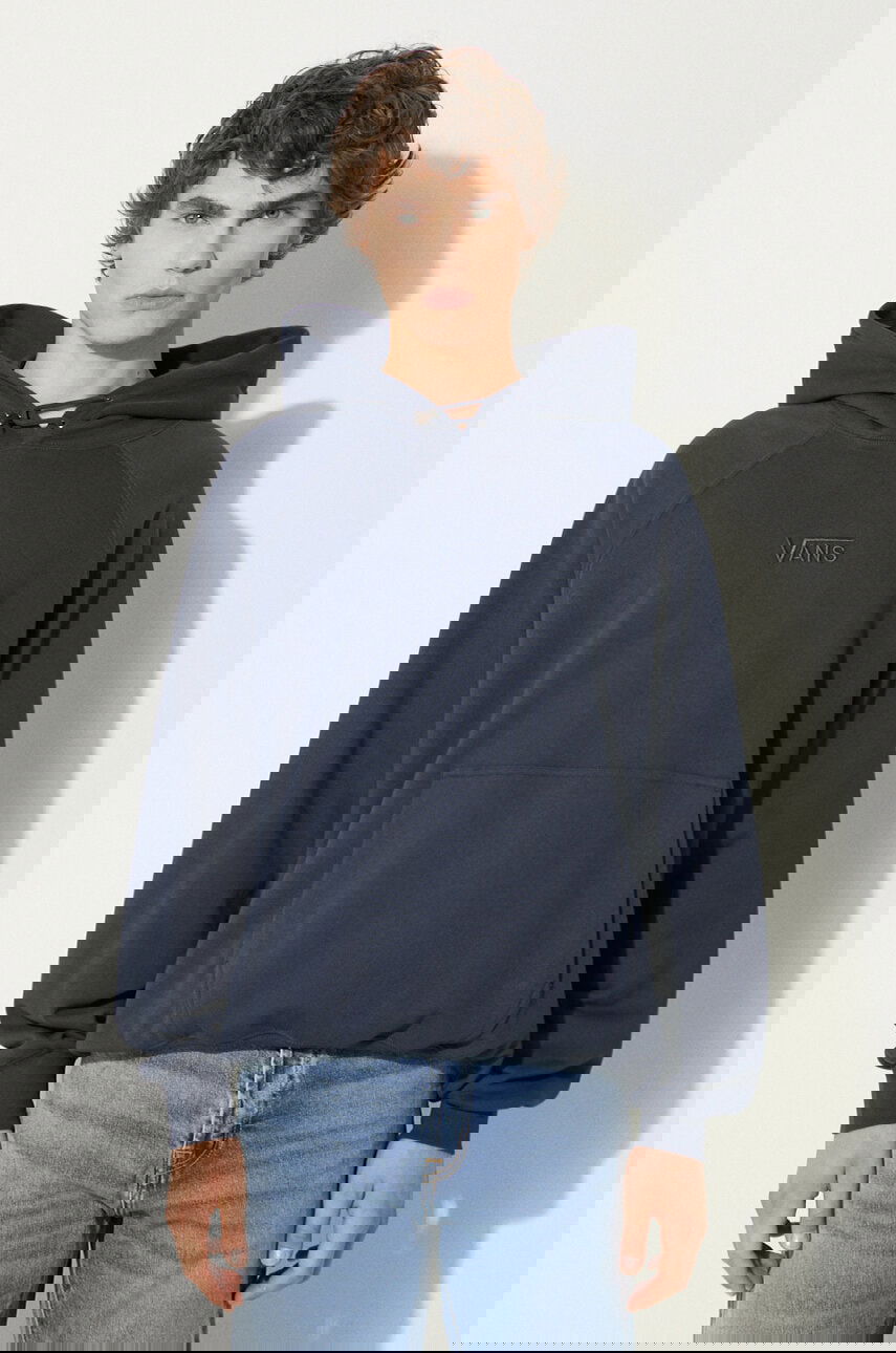 Mikina Vans Premium Classics LX Smooth Fleece Lace-Up Hoodie Navy | VN000GZ1D6Q1, 0