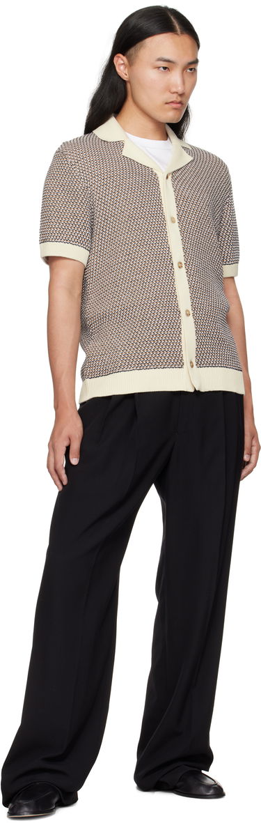 Sveter BOSS Regular-Fit Knitted Cotton Cardigan Béžová | 50543163, 4