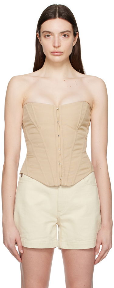 Podprsenka Stella McCartney Stella McCartney Lace-Up Corset Top Béžová | 6T01683DU701, 0