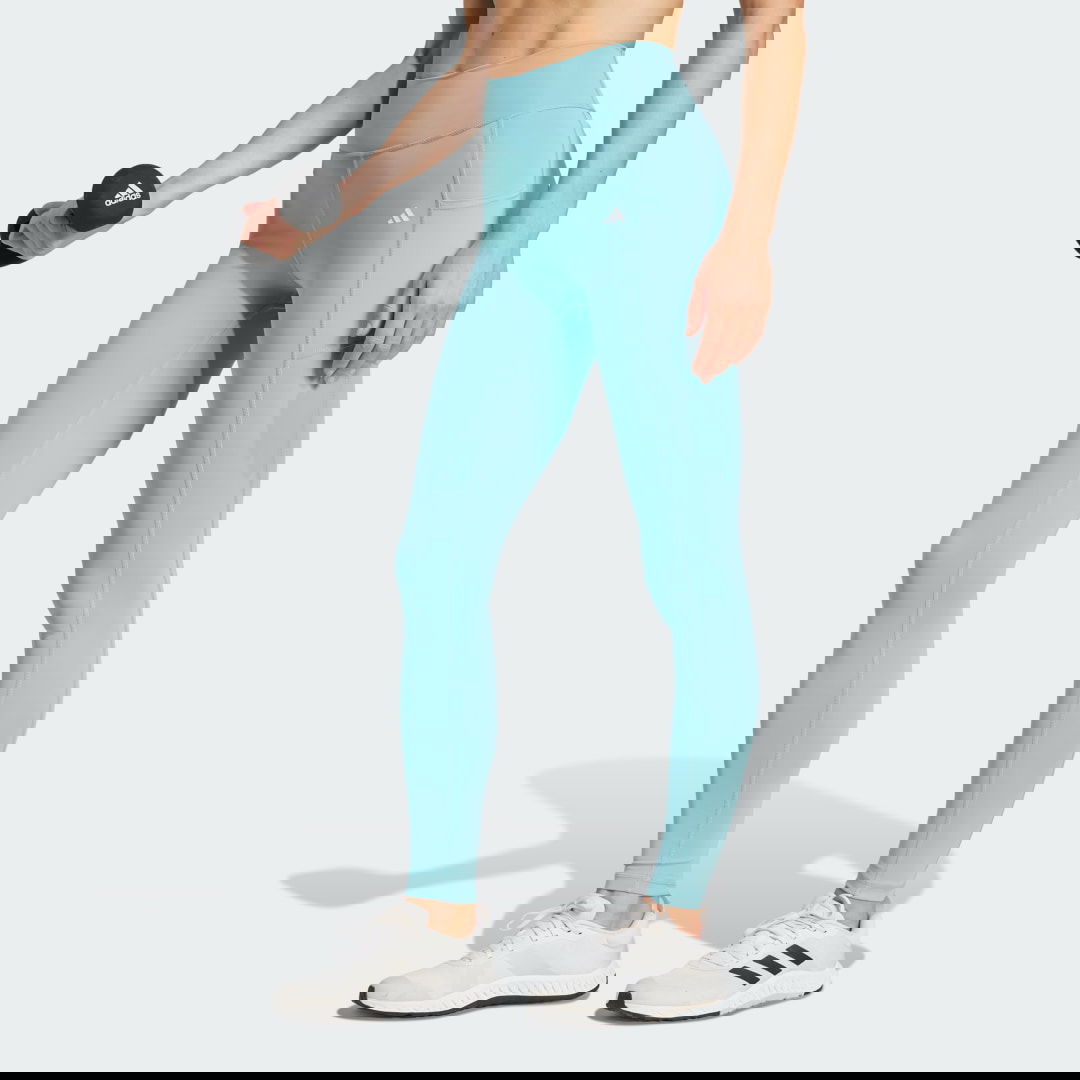 Legíny adidas Performance Optime Full-Length Training Leggings Tyrkysová | IX0220, 0