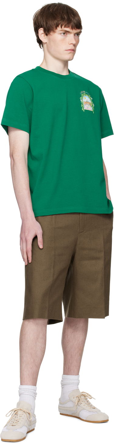 Tričko Casablanca Casablanca L'Arche De Tennis T-Shirt Zelené | MPF25-JTS-001-17-EX-FLANNELS, 3
