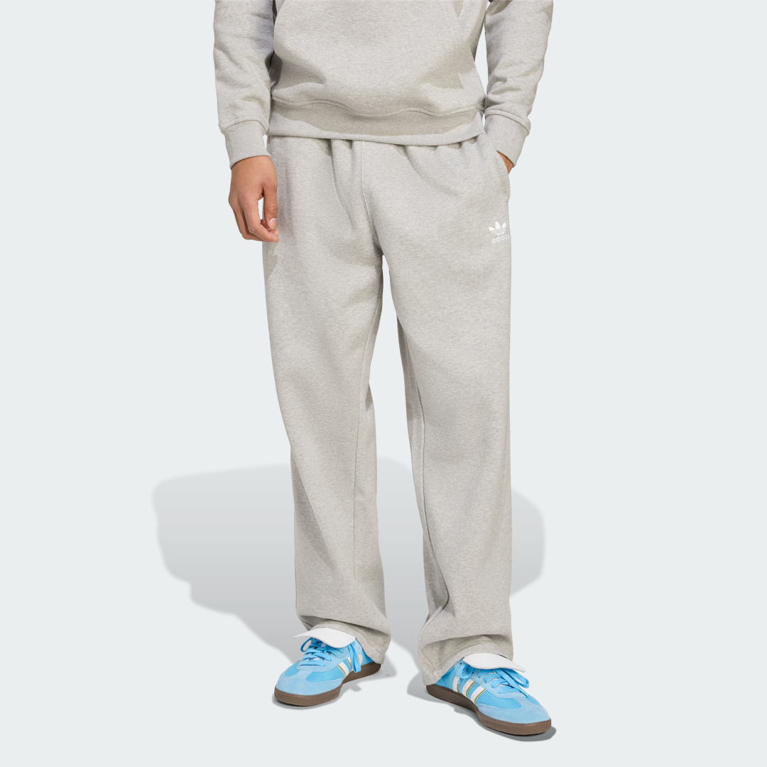 Nohavice adidas Performance Trefoil Essentials Open Hem Pants Šedá | JW9157, 0