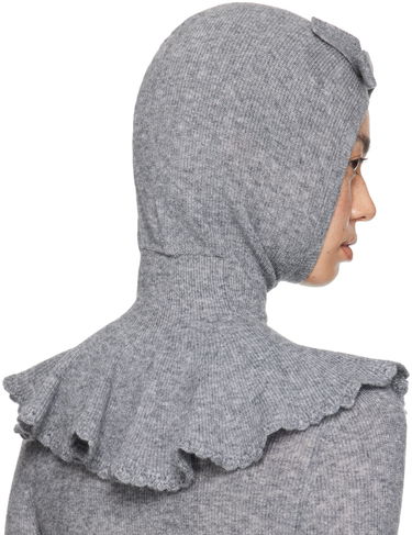 Klobúk SHUSHU/TONG SHUSHU/TONG Knit Cape Balaclava with Bow Čierna | MWDDAC01 RTI068, 4