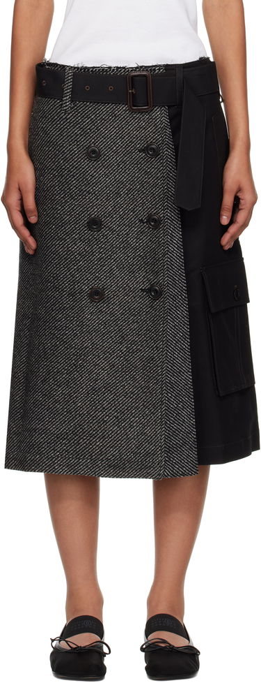 Sukňa Andersson Bell Andersson Bell Whitney Trench Pleated Midi Skirt Čierna | apa848w, 0