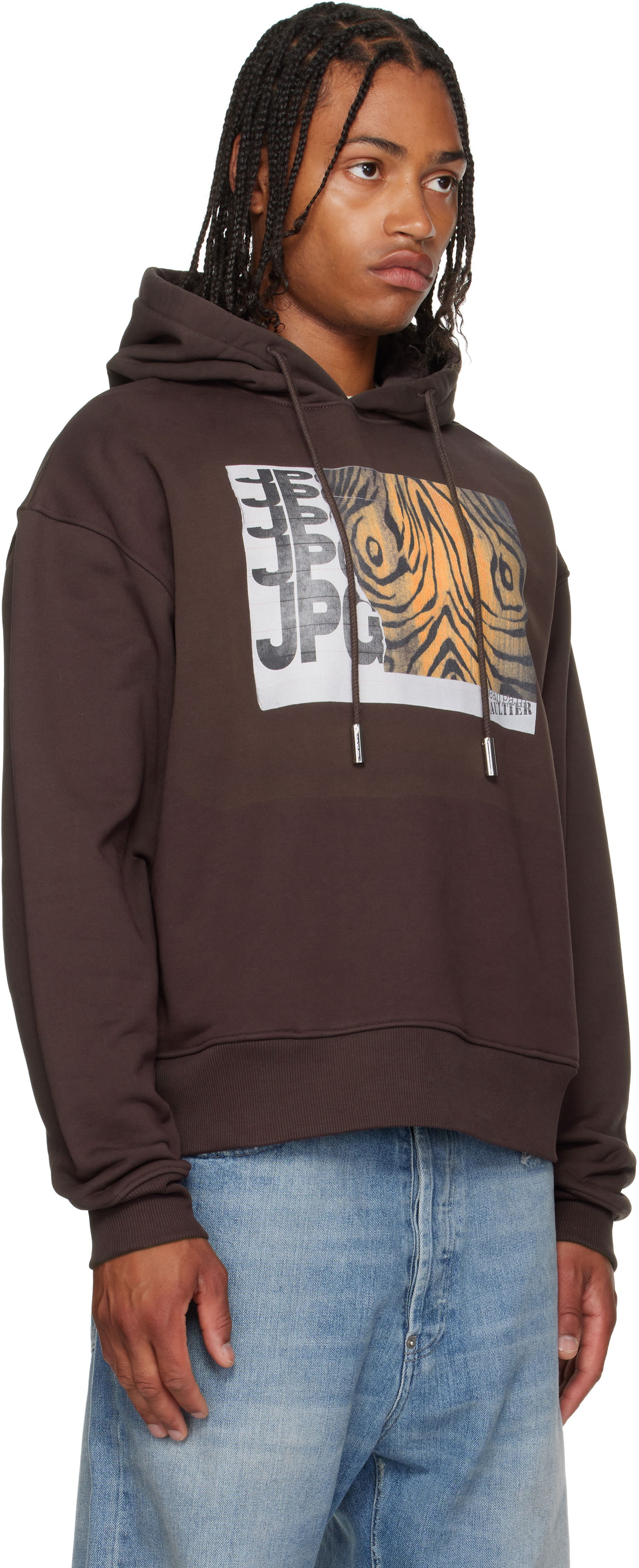 Mikina Jean Paul Gaultier Jean Paul Gaultier Printed Hoodie Hnedá | 25/03-W-TO296-J003-710060, 1