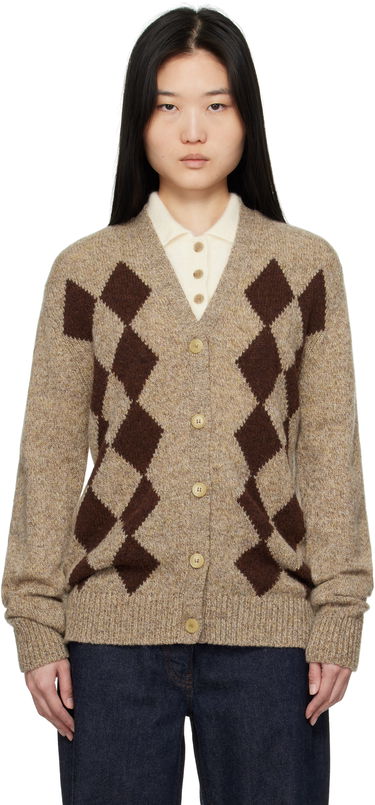 Sveter &Daughter &Daughter Shetland Argyle Cardigan Hnedá | WLR2304, 0