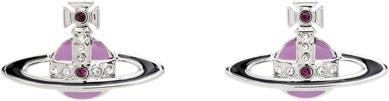 Náušnice Vivienne Westwood Small Neo Bas Relief Earrings Fialová | 62010039-02P681-, 0