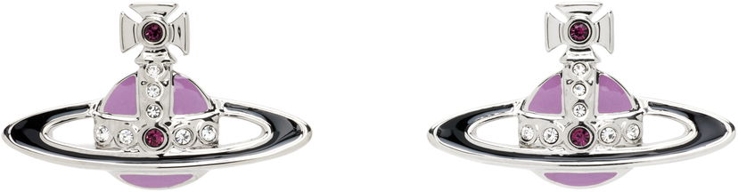 Náušnice Vivienne Westwood Small Neo Bas Relief Earrings Fialová | 62010039-02P681-