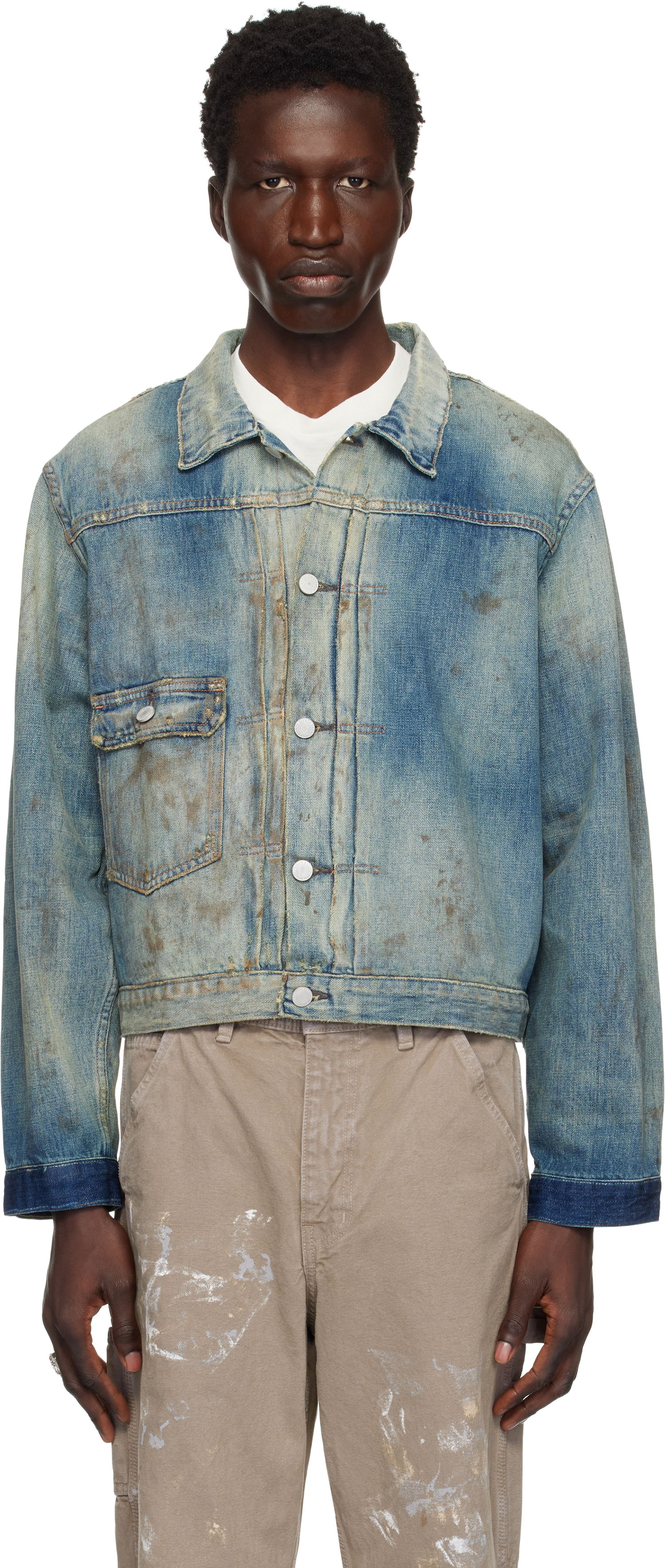 Bunda Enfants Riches Déprimés Enfants Riches Déprimés Type VII Denim Jacket Modrá | 030-481, 0