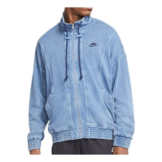 Bunda Nike Sportswear Knit Washed Jacket Modrá | CV4354-442
