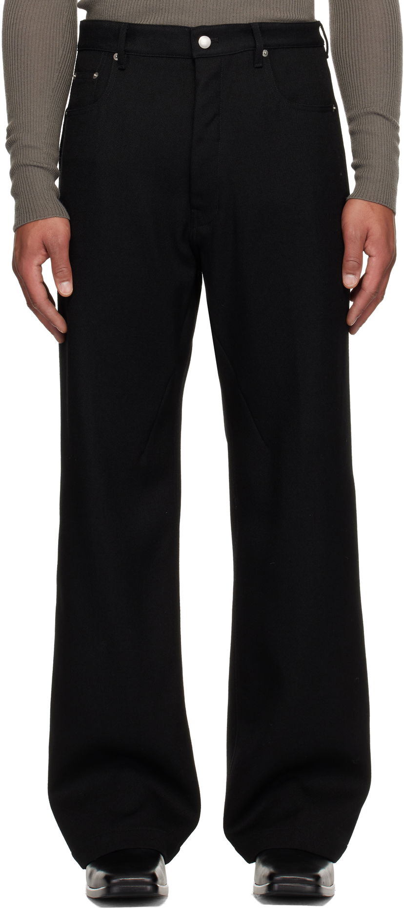 Nohavice Rick Owens Concordians Geth Wide-leg Twill Trousers Čierna | RU02E1333 WD