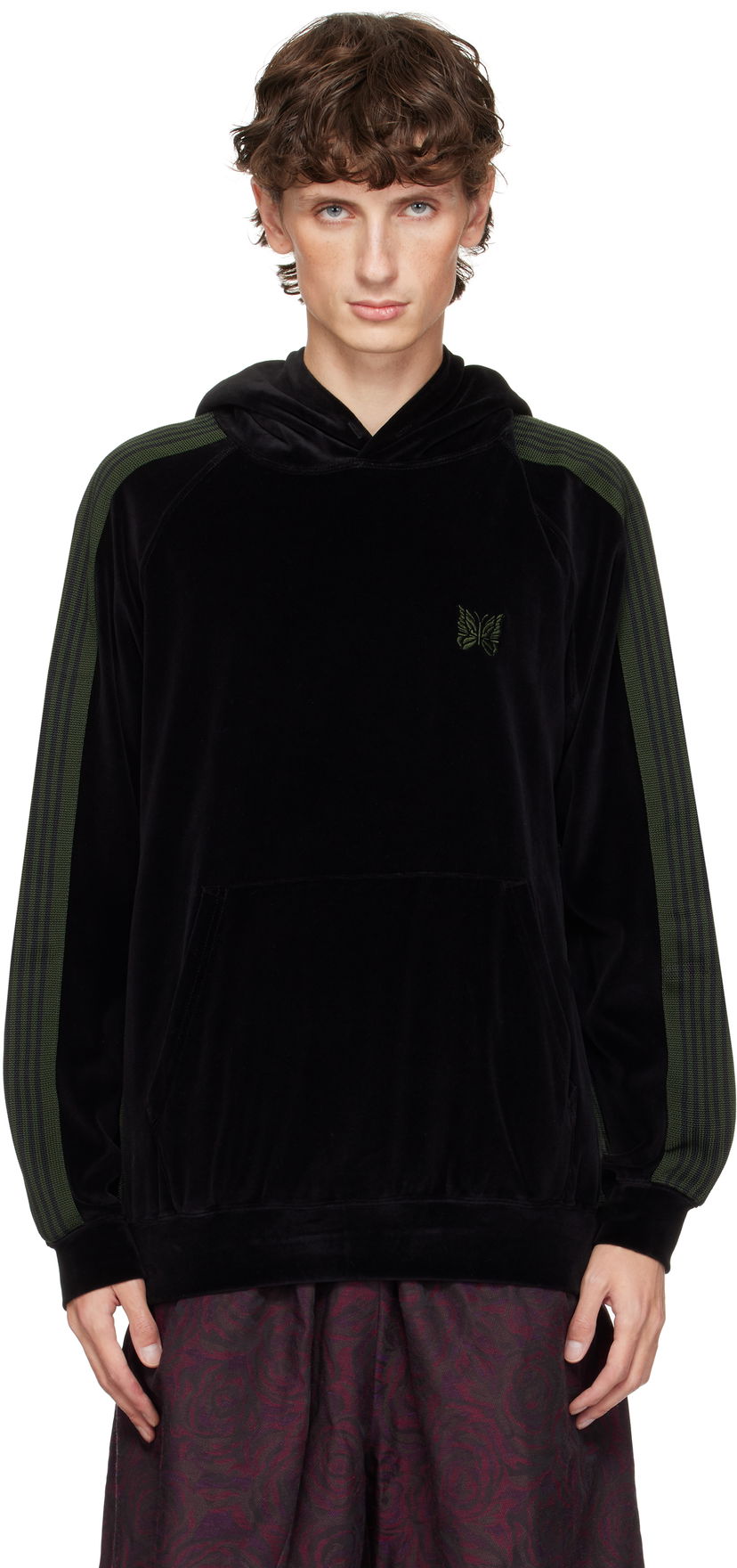 Mikina Needles Track Hoodie Čierna | PU279