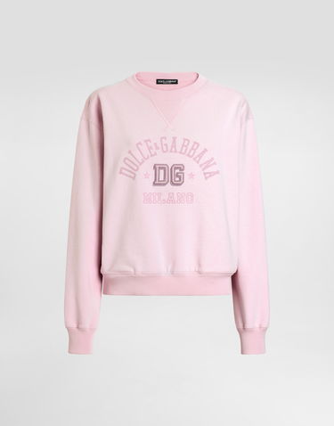 Mikina Dolce & Gabbana Dolce & Gabbana Raised DG Embroidery Jersey Sweatshirt Ružová | F9S43ZGDCX5F2528, 0