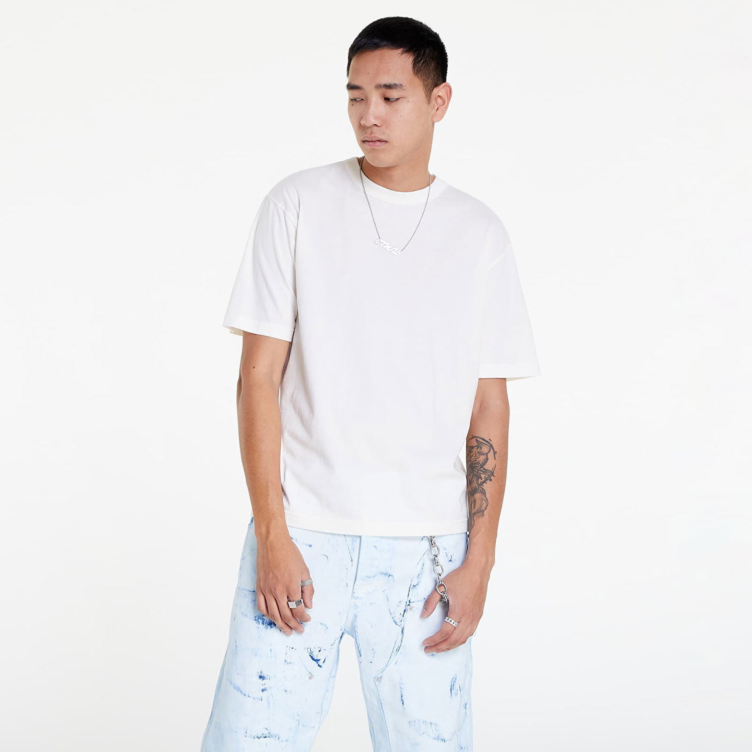 Tričko HERON PRESTON Ex-Ray Recycled Cotton Tee Biela | HMAA032C99JER0010100, 0