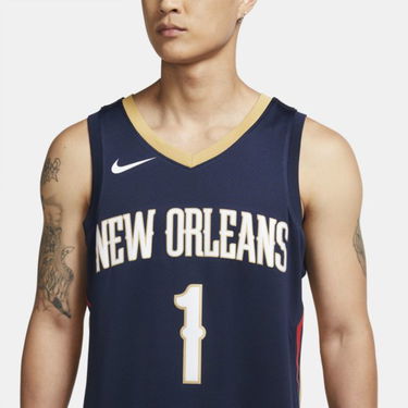 Dres Nike Zion Williamson Pelicans Icon Edition 2020 NBA Swingman Navy | CW3674-424, 0