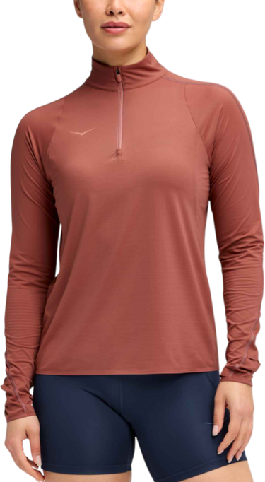 Mikina Hoka One One GlideTech Quarter Zip Top Červená | 1164155-roug, 0