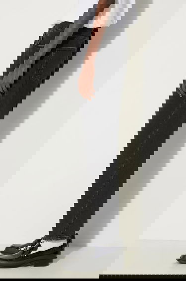 Džínsy Carhartt WIP Carhartt WIP Straight Fit Cropped Jeans Čierna | I029208.BLACK.STON, 4