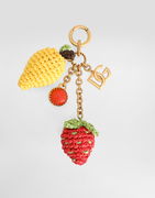 Dolce & Gabbana Fruit Shaped Metal and Raffia Keychain