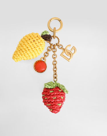 Kľúčenka Dolce & Gabbana Dolce & Gabbana Fruit Shaped Metal and Raffia Keychain Rôznofarebný | BI3410AK3748J901, 0