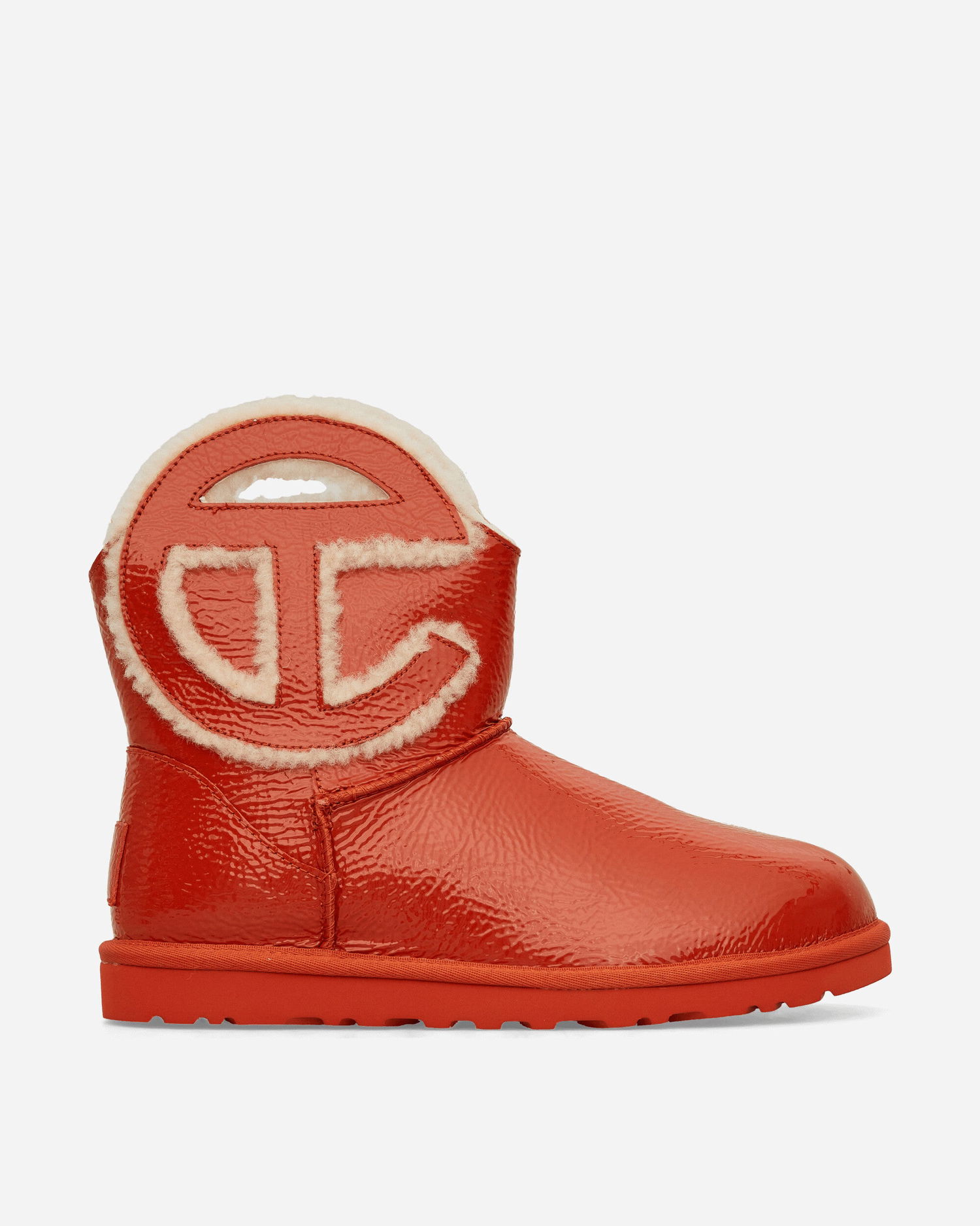 Tenisky a topánky UGG Telfar Logo Mini Crinkle Leather Boots Spicy Pumpkin Červená | 1155790 SYP, 1