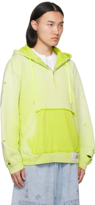 Mikina Maison MIHARA YASUHIRO Maison MIHARA YASUHIRO Sun Faded Half Zip-Up Hoodie Šedá | A14HD532, 4