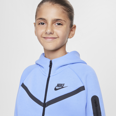 Mikina Nike Girls' Sportswear Tech Fleece Full-Zip Hoodie Modrá | HV8695-494, 2