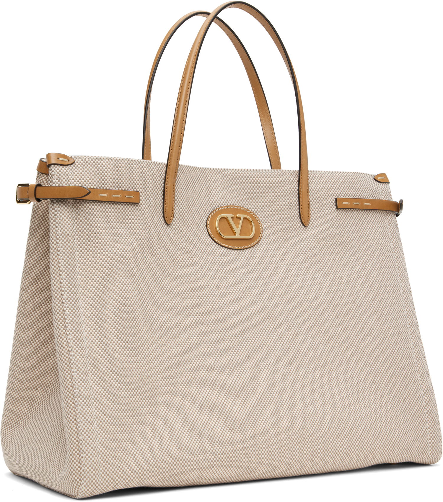 Tote bag Valentino Valentino Garavani Antibes Large Canvas Tote Béžová | 6W2B0R18EZT, 1