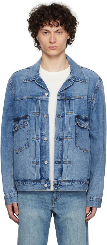 Bomber bunda Levi's Type II Selvedge Denim Trucker Jacket Modrá | A7632-0014, 0