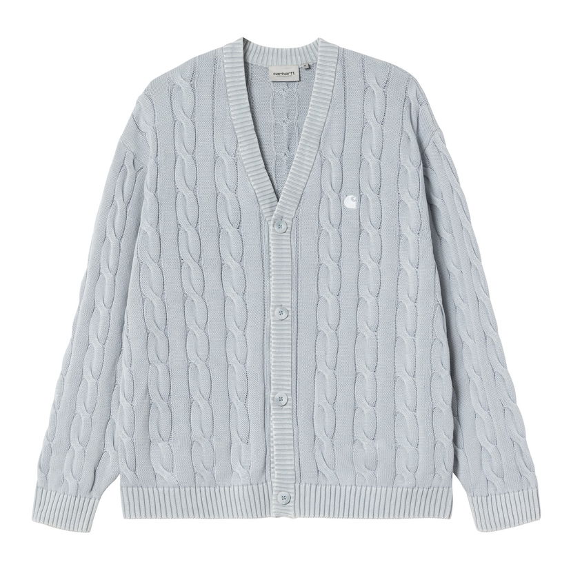 Sveter Carhartt WIP Carter Cable Knit Cardigan Modrá | I035178_6