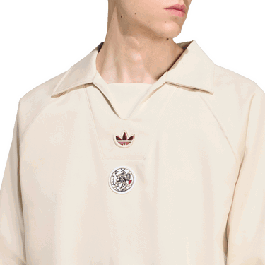 Mikina adidas Performance Terrace Icons Ajax Amsterdam Training Top Béžová | JM7360, 2